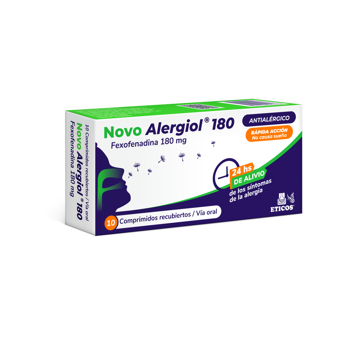 Novo Alergiol Fexofenadina 180 Mg Caja De 10 Comprimidos Punto Farma