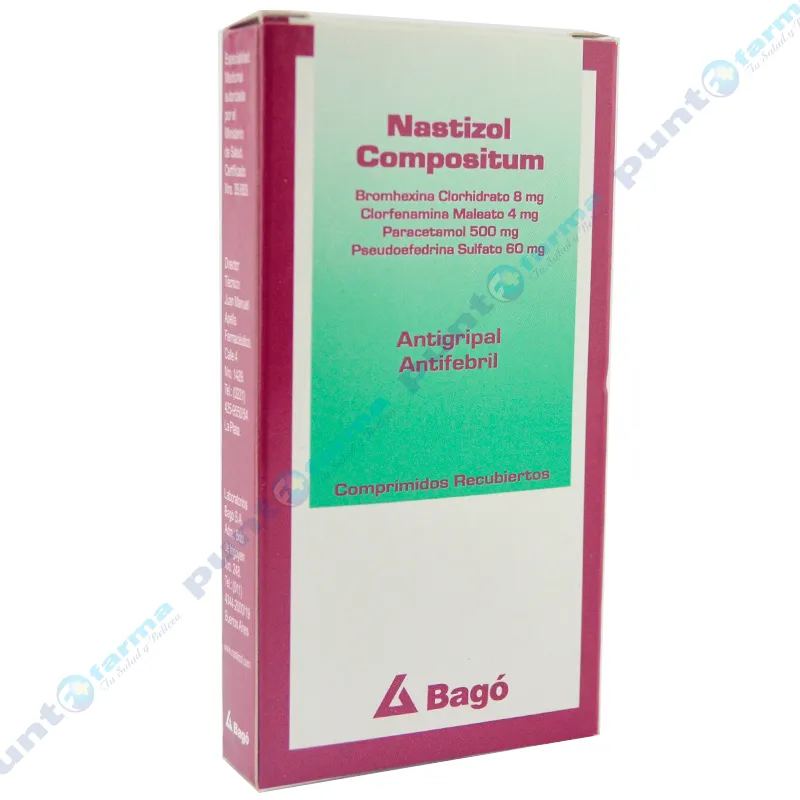 Nastizol Compositum - Caja de 10 comprimidos recubiertos