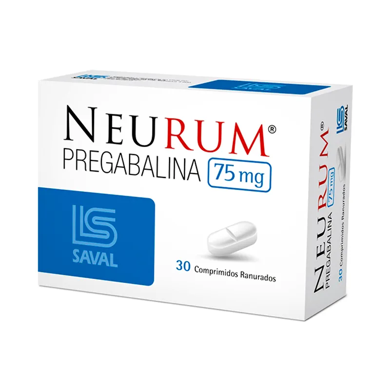 Neurum 75mg Pregabalina - Caja de 30 comprimidos ranurados