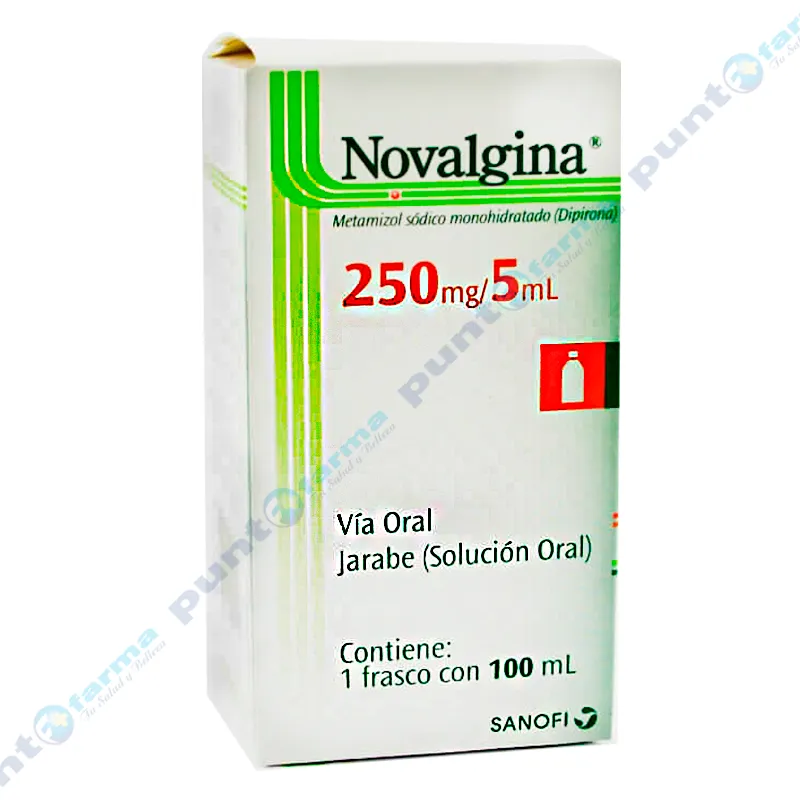 Novalgina Jarabe - Dipirona 250 Mg/5ml - Frasco De 100 Ml. | Punto Farma