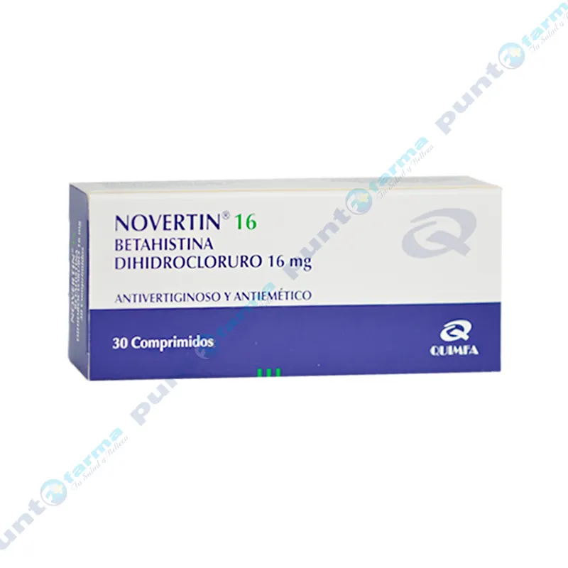 Novertin 16 Betahistina Dihidrocloruro 16 mg - Cont. 30 Comprimidos.