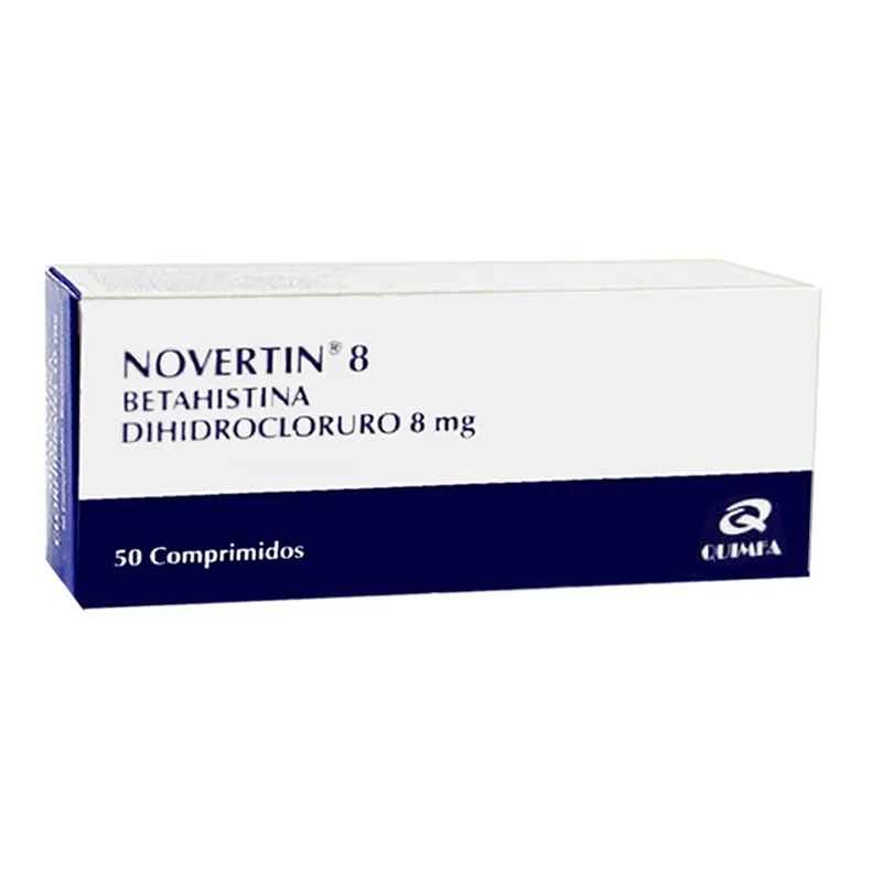 Novertin  8 Betahistina - Caja de 50 comprimidos