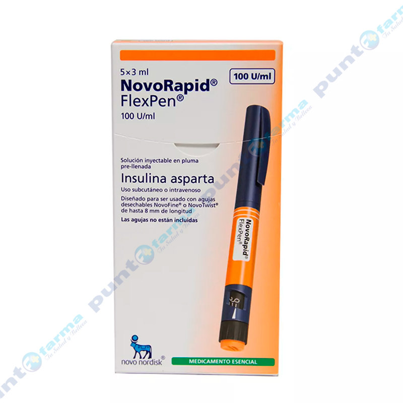 Quedateencasa Punto Farma Novorapid Flexpen Insulina Asparta 100 U Ml Solucion Inyectable