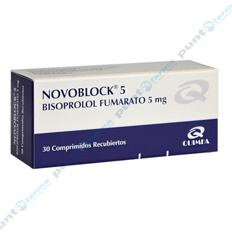 Novoblock 5 Bisoprolol Fumarato 5 mg - Cont. 30 Comprimidos Recubiertos.