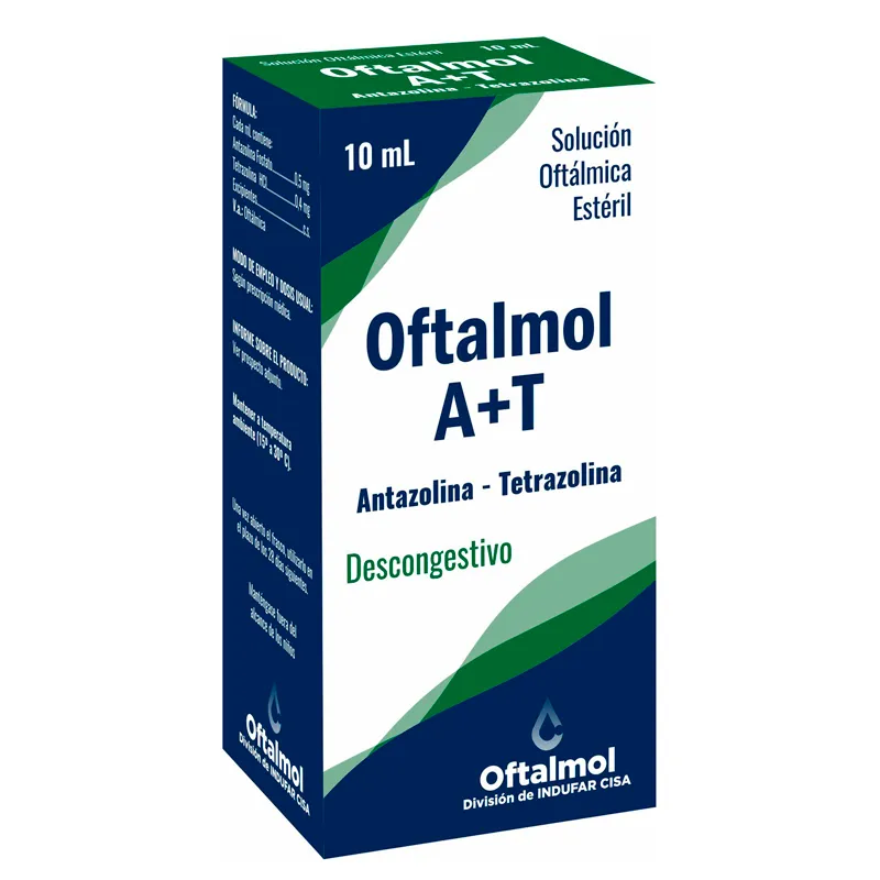 Oftalmol A+T Antazolina Tetrazolina Gotas - 10 mL