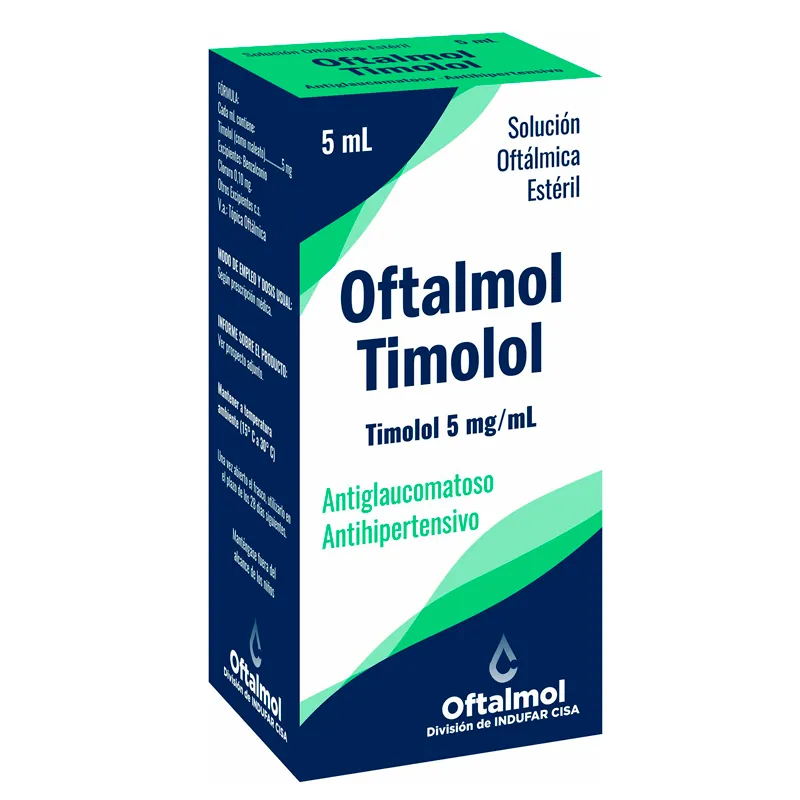 Oftalmol Timolol 5 mg Gotas - 5 mL | Punto Farma