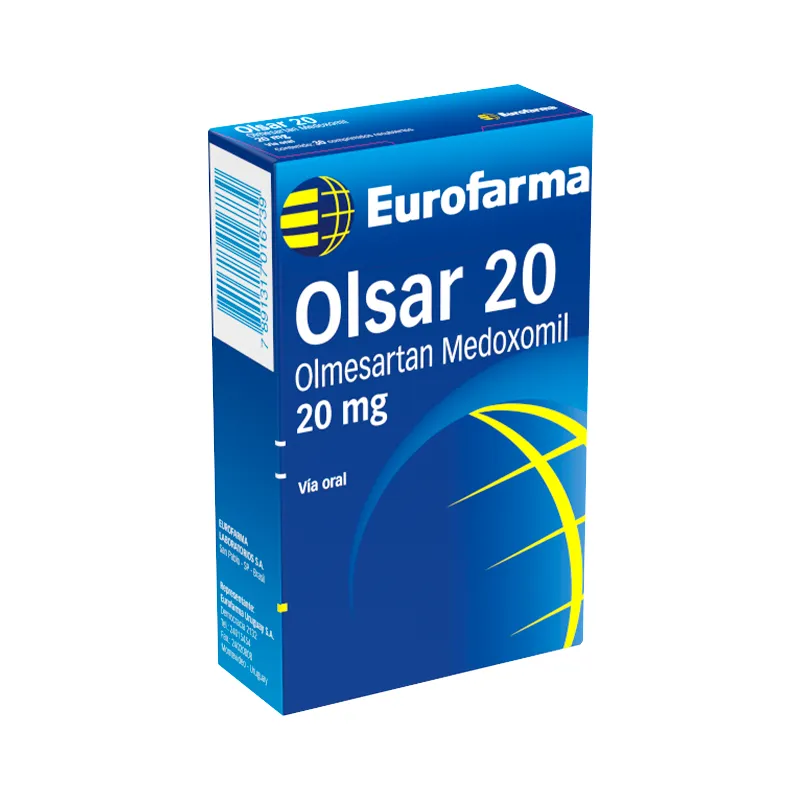 Olsar 20 Olmesartan Medoxomil 20 mg - Cont. 30 comprimidos recubiertos