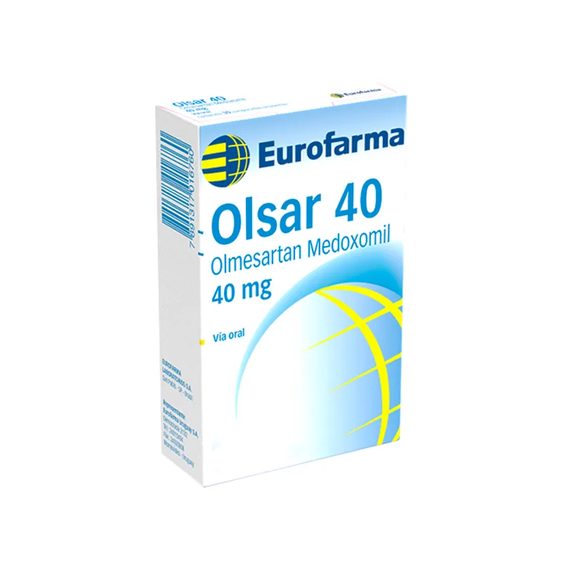 Olsar 40 Olmesartan Medoxomil 40 mg - Cont. 30 comprimidos recubiertos