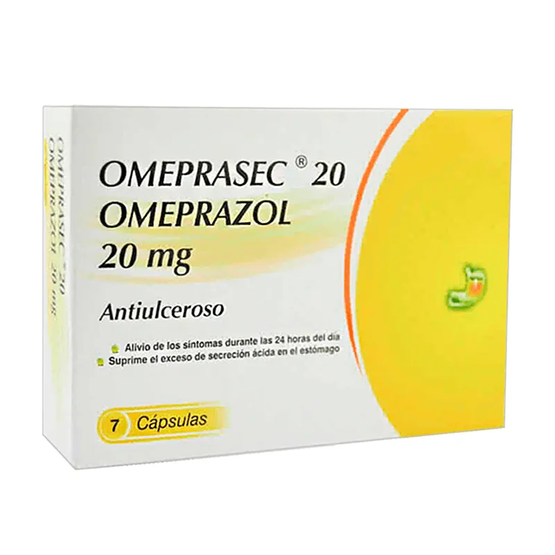 Omeprasec 20 Omeprazol 20 mg - Caja de 7 cápsulas