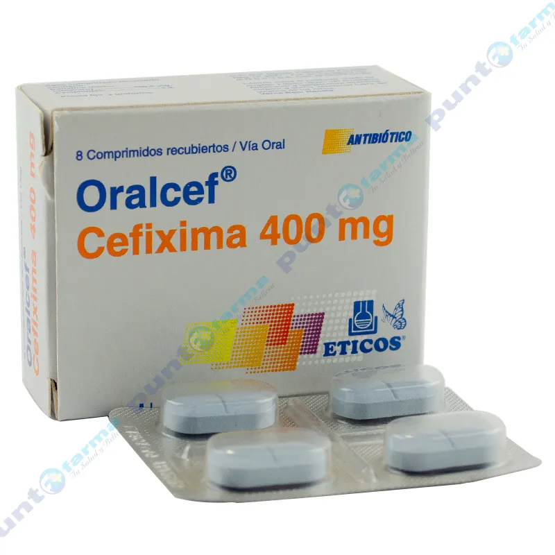 Oralcef Cefixima 400 Mg Caja De 8 Comprimidos Recubiertos Punto Farma