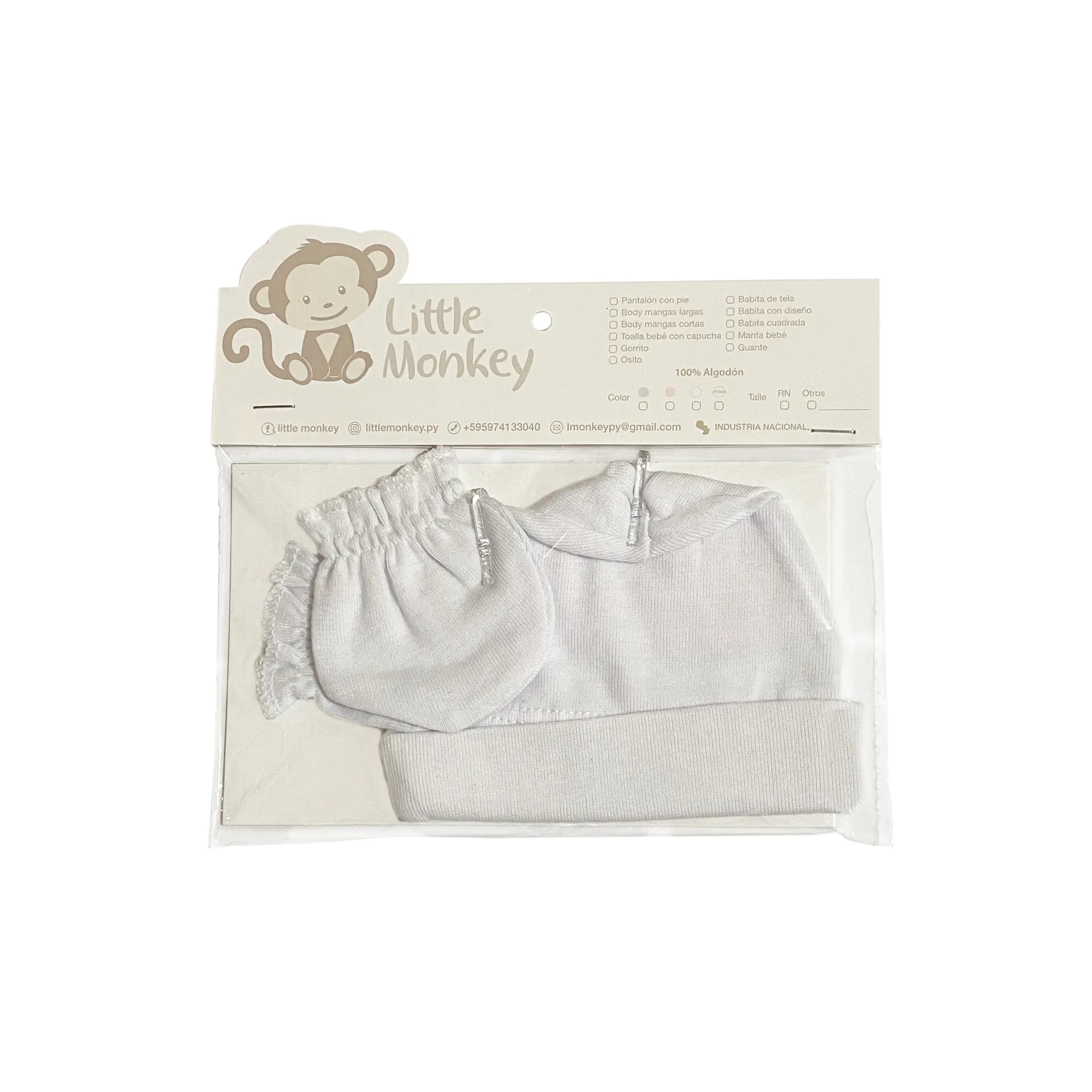 Gorrito + Manopla Unisex Little Monkey