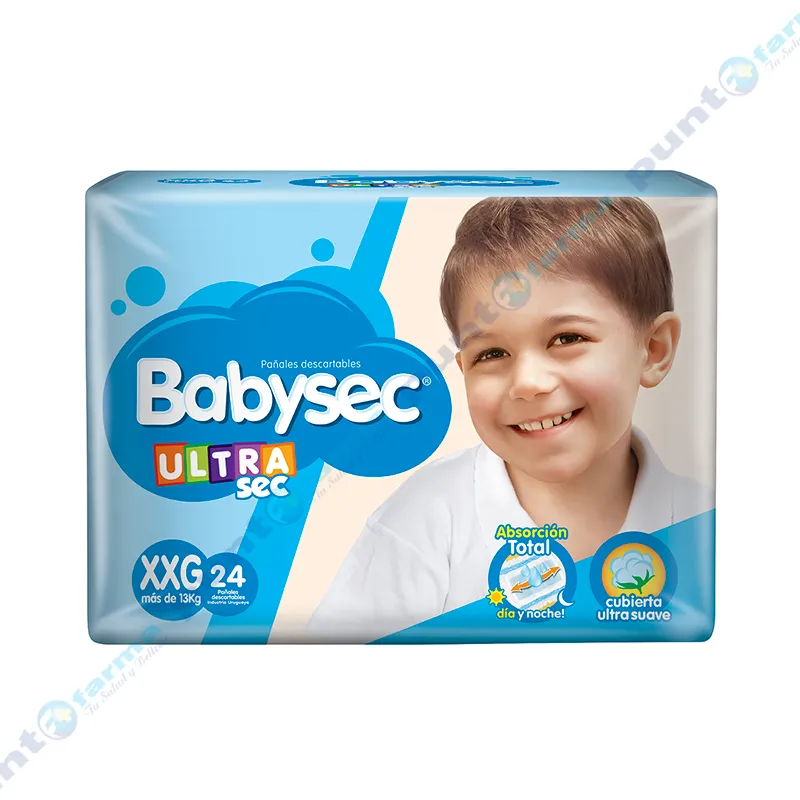 Pañales UltraSec XXG  Babysec - Cont 24 unidades