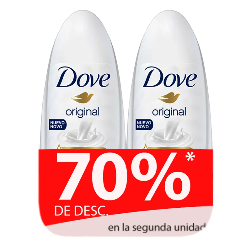 Pack Antitranspirante Roll-on Original Dove - 50 mL