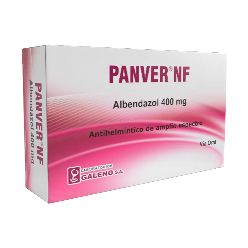 Panver NF Albendazol 400 mg - Cont. 5 comprimidos masticables