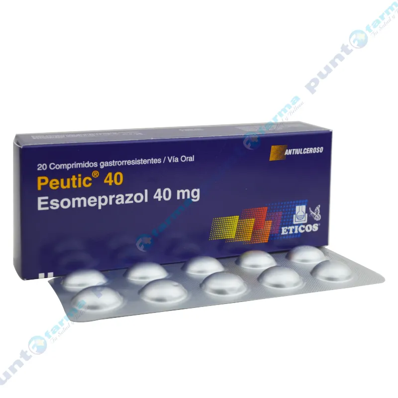 Peutic 40 Esomeprazol 40mg - Caja de 20 comprimidos gastrorresistentes