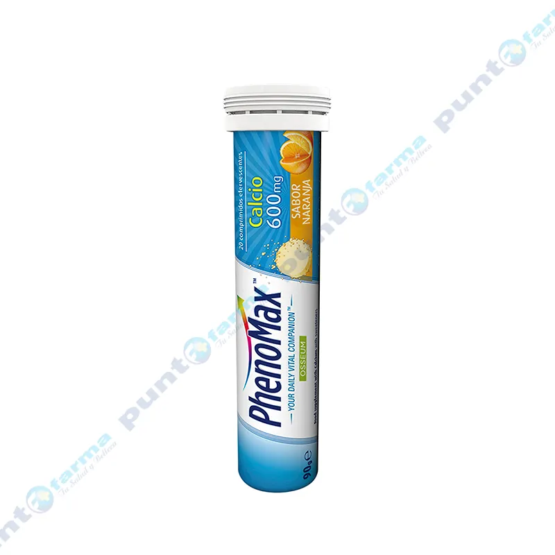 Phenomax Calcio 600 mg - Cont. 20 Comprimidos Efervecentes