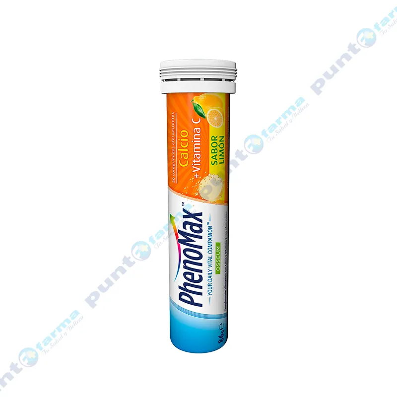 Phenomax Calcio + Vitamina C -Cont. 20 comprimidos Efervecentes