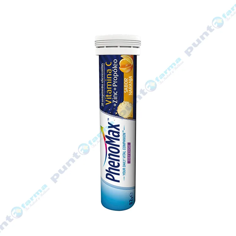 Phenomax  Vitamina C + Zinc + Propoleo - Cont. 20 comprimidos Efervecentes