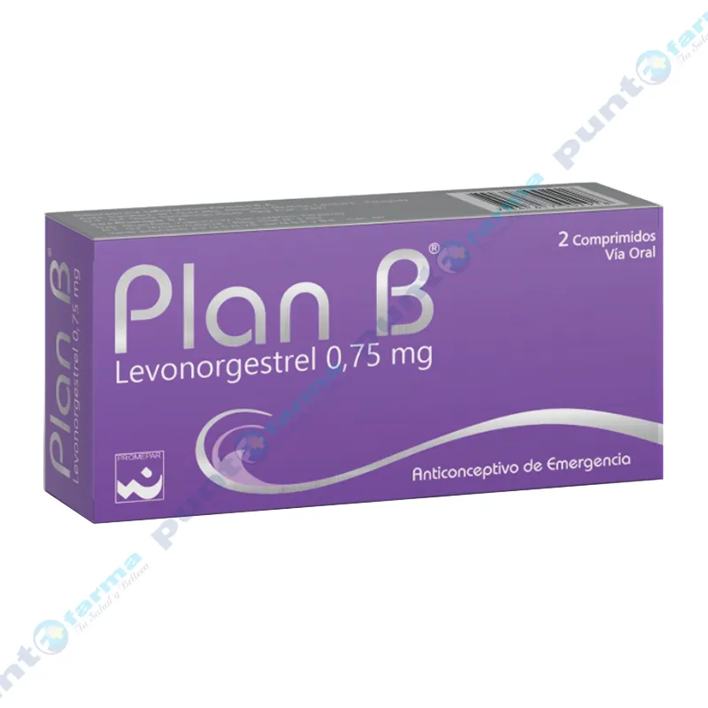 Plan B Levonorgestrel 0,75mg - Caja de 2 Comprimidos