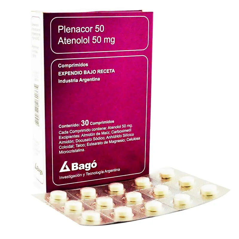 Plenacor Atenolol 50 mg - Cont. 30 comprimidos