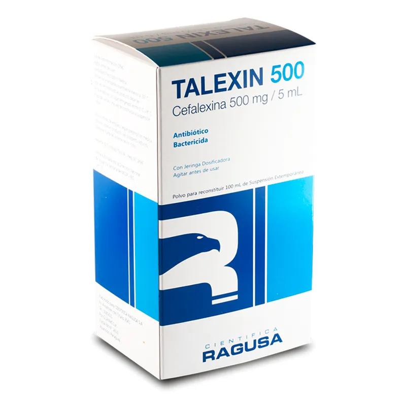 Talexin Cefalexina 500 mg - Frasco de 100 mL