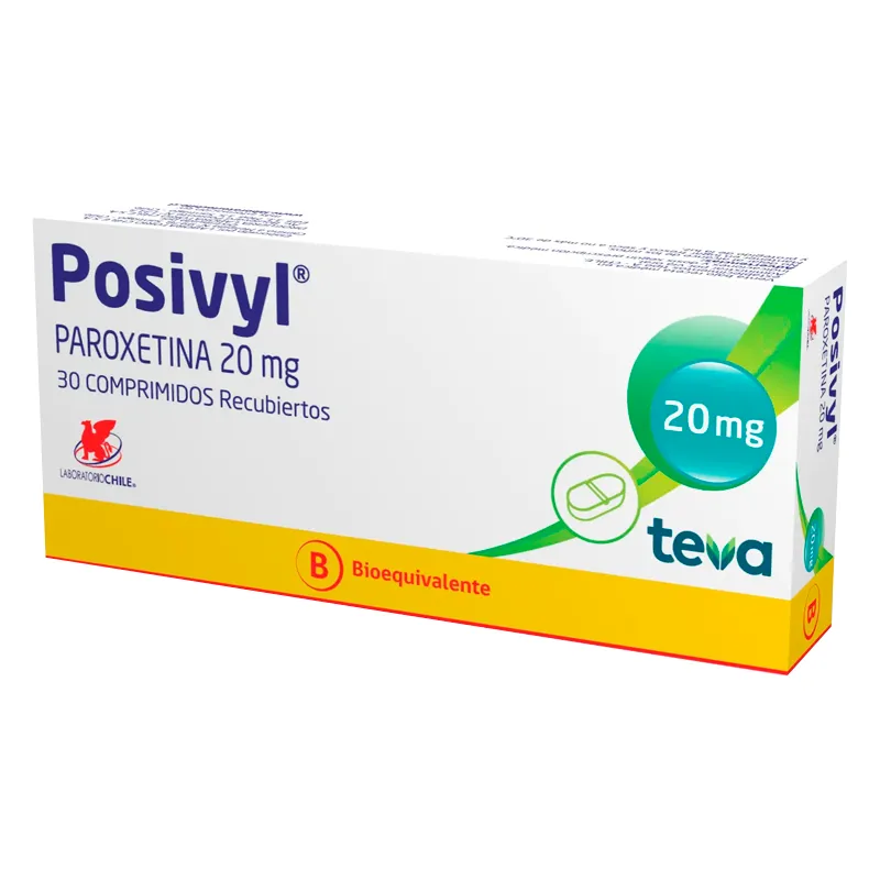 Posivyl Paroxetina 20 Mg - Cont. 30 Comprimidos Recubiertos | Punto Farma