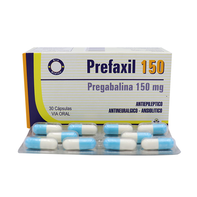 Prefaxil 150 Pregabalina 150 Mg Cont 30 Cápsulas Punto Farma