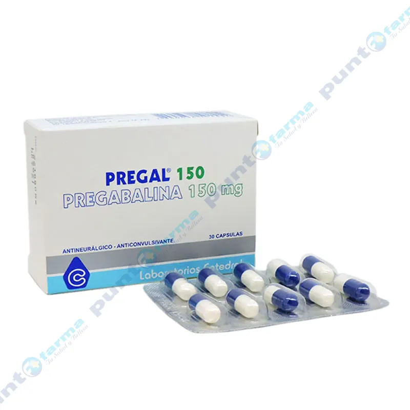 Pregal 150 Pregabalina 150 mg - Cont. 30 capsulas blandas