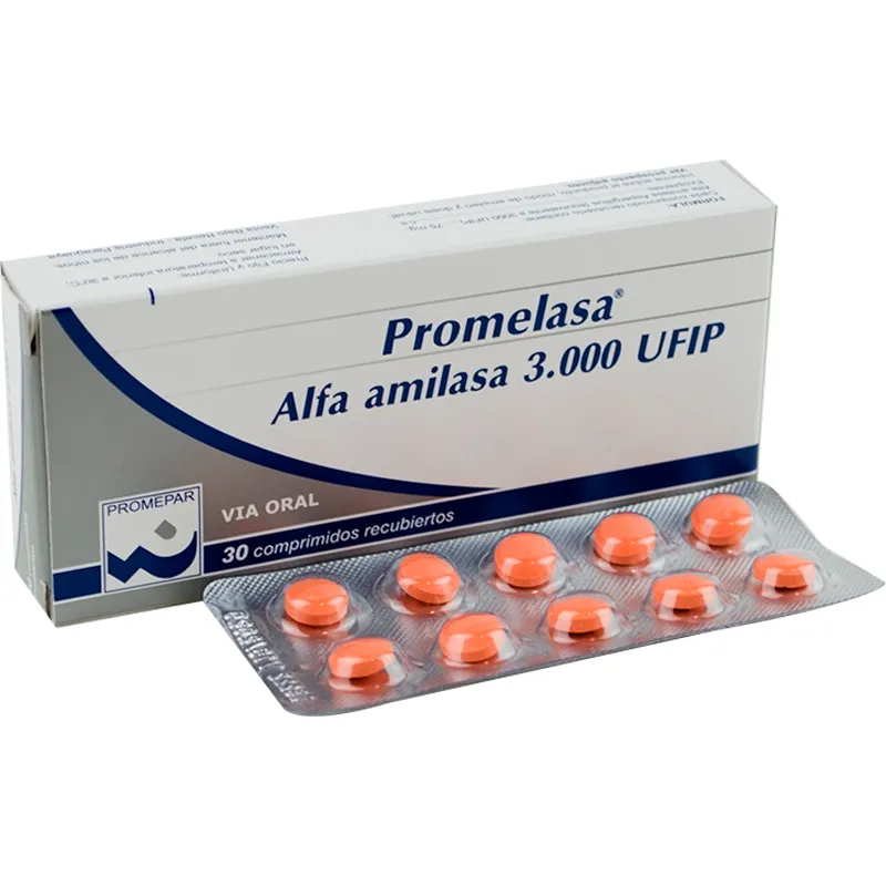 Promelasa Alfa Amilasa 3.000 UFIP - Cont. 30 Comprimidos Recubiertos