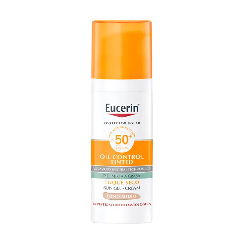 Protector Solar Sun Facial Toque Seco Tono Medio FPS50+ Eucerin - 50mL