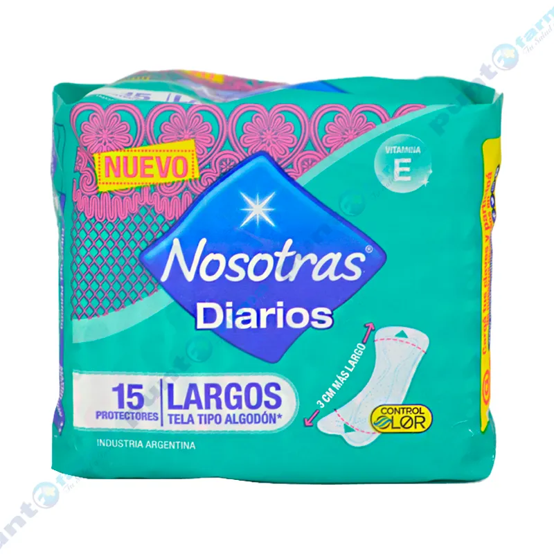 Protectores Diarios Largos Nosotras - Cont 15 unidades