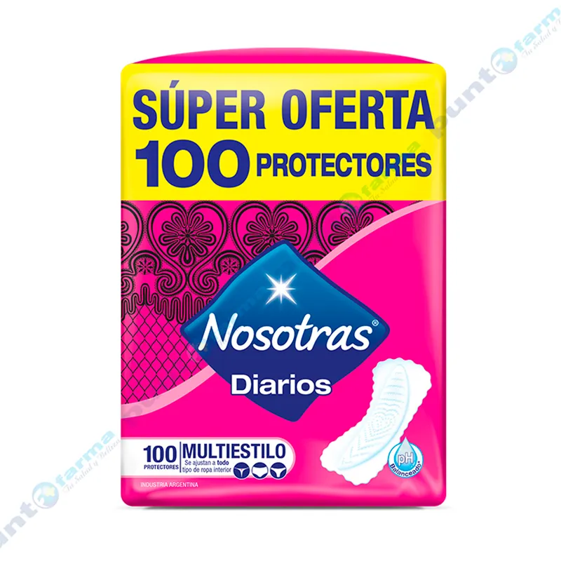 Protectores Diarios Multiestilo Nosotras - Cont. 100 unidades

