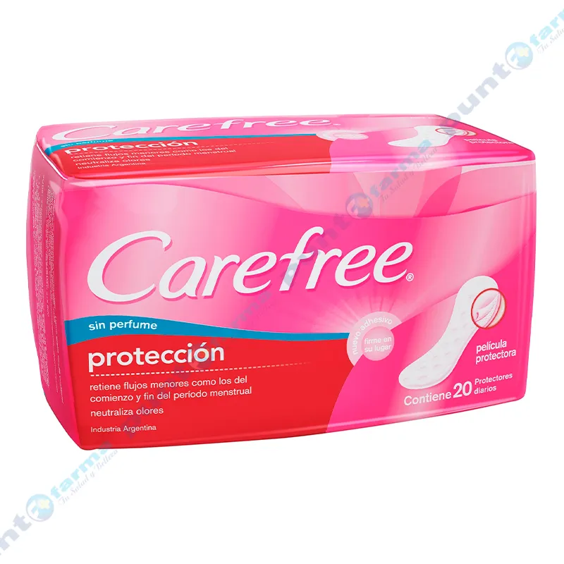 Protectores Diarios Protección Carefree - Cont. 20 unidades