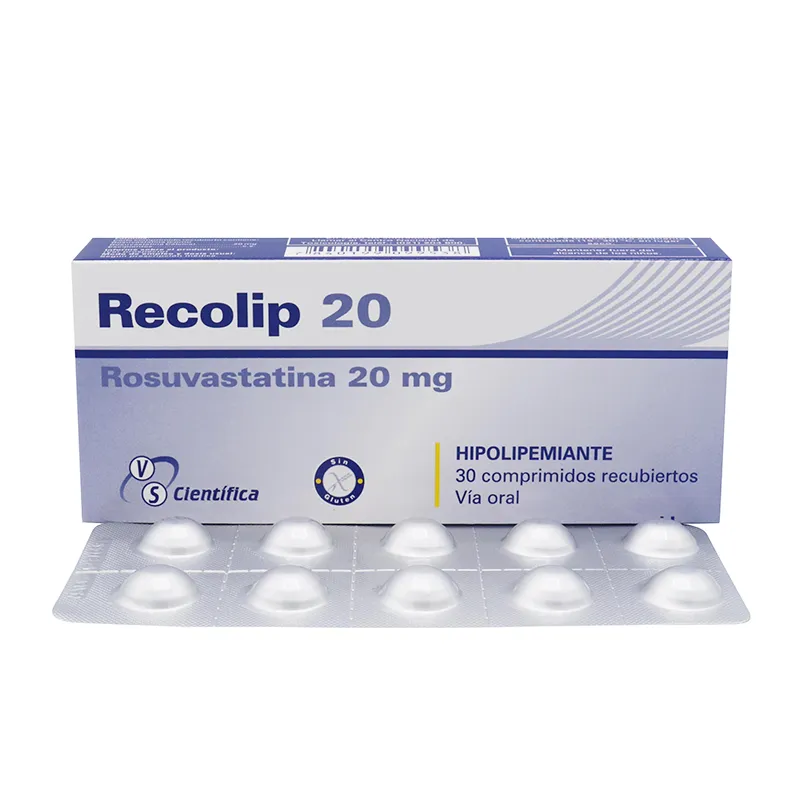 Recolip 20 Rosuvastatina 20 mg - Cont. 30 comprimidos recubiertos