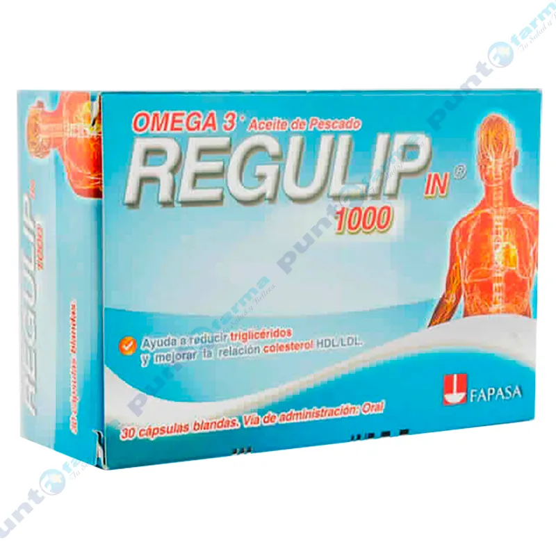 Regulip In 1000 Omega 3 - Cont. 30 cápsulas blandas