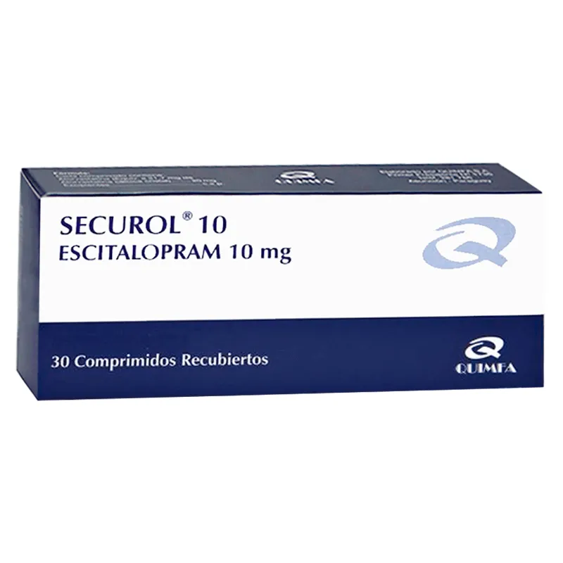 Securol 10 Escitalopram 10 mg - Cont. 30 comprimidos recubiertos