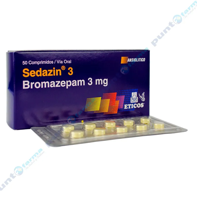 Sedazin 3 - Bromazepam 3mg - Caja de  50 comprimidos