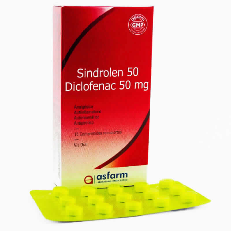 Sindrolen Diclofenac 50 Mg - Caja De 15 Comprimidos Recubiertos | Punto ...