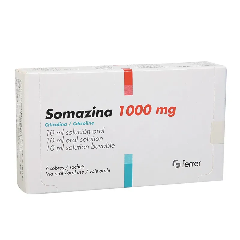 Somazina 1000 mg Citicolina / Citicoline - Caja de 6 sobres