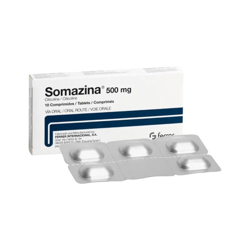 Somazina 500mg Citicolina - Cont. 10 comprimidos