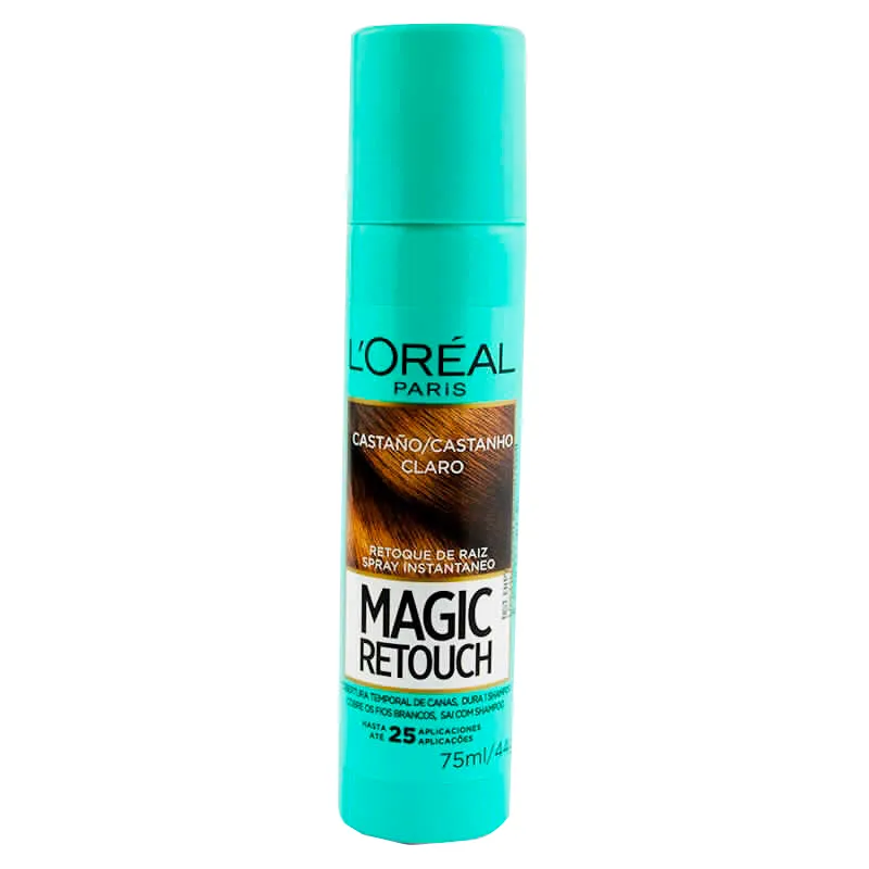 Retocador de Raíces Magic Retouch Castaño Claro L´Oréal Paris - 75mL