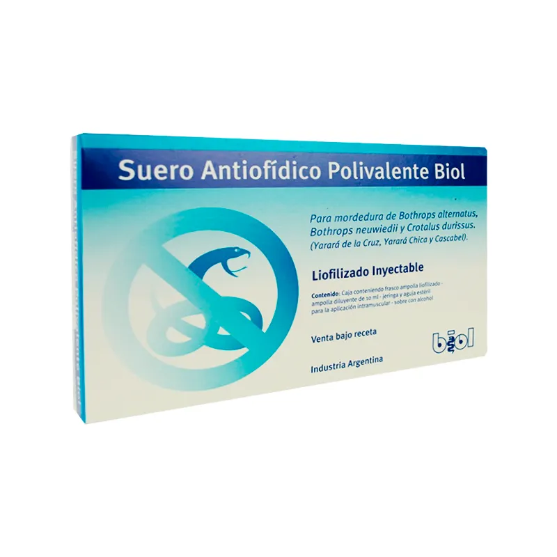 Suero Antiofídico Polivalente Biol - Caja de 1 ampolla