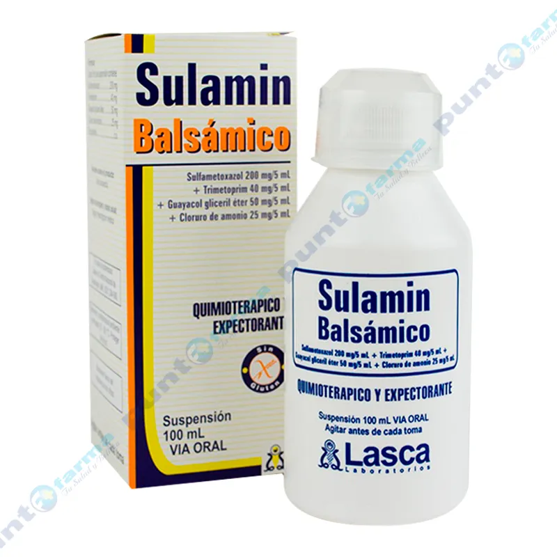 Sulamin Balsámico Sulfametoxazol 200 mg/5 mL - Cont. 100 mL