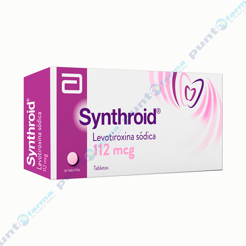 Synthroid 112 Mcg Levotiroxina Sodica - Caja De 30 Tabletas | Punto Farma