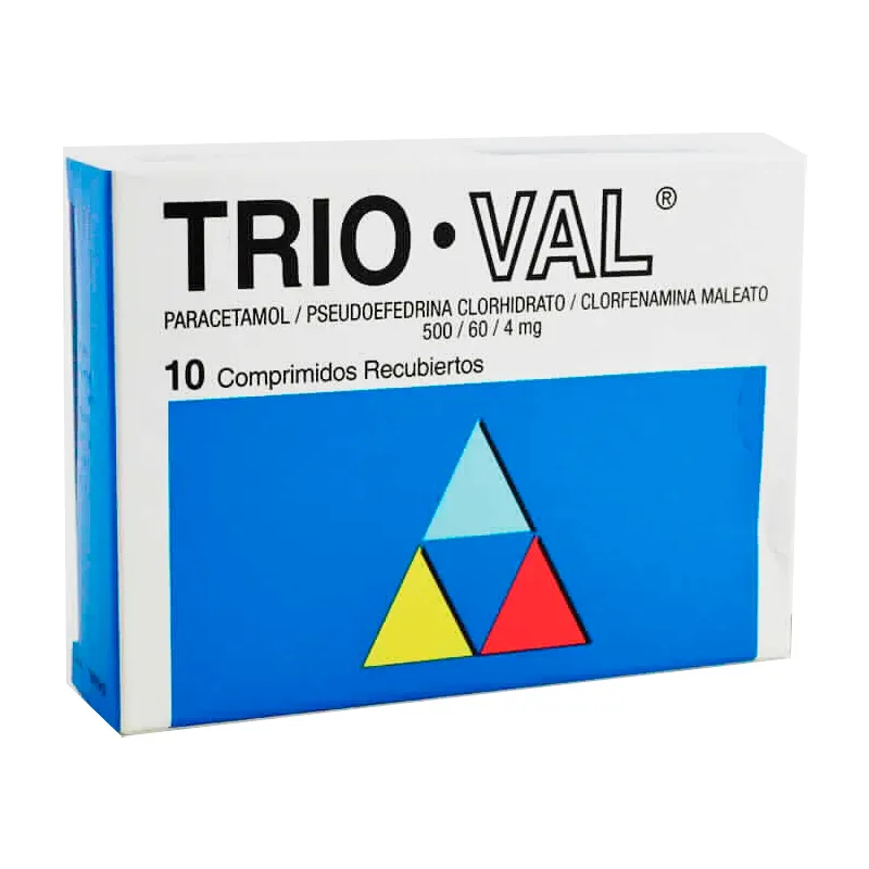 Trio- Val Paracetamol - Caja de 10 Comprimidos.