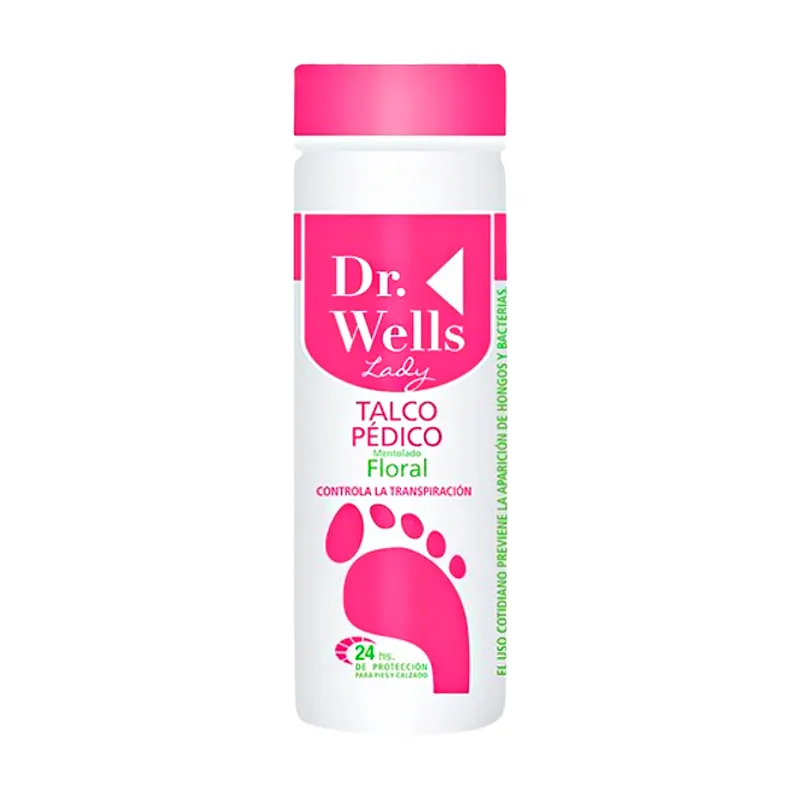 Talco Pédico Dr. Wells Lady - Mentolado Floral - 80 gr