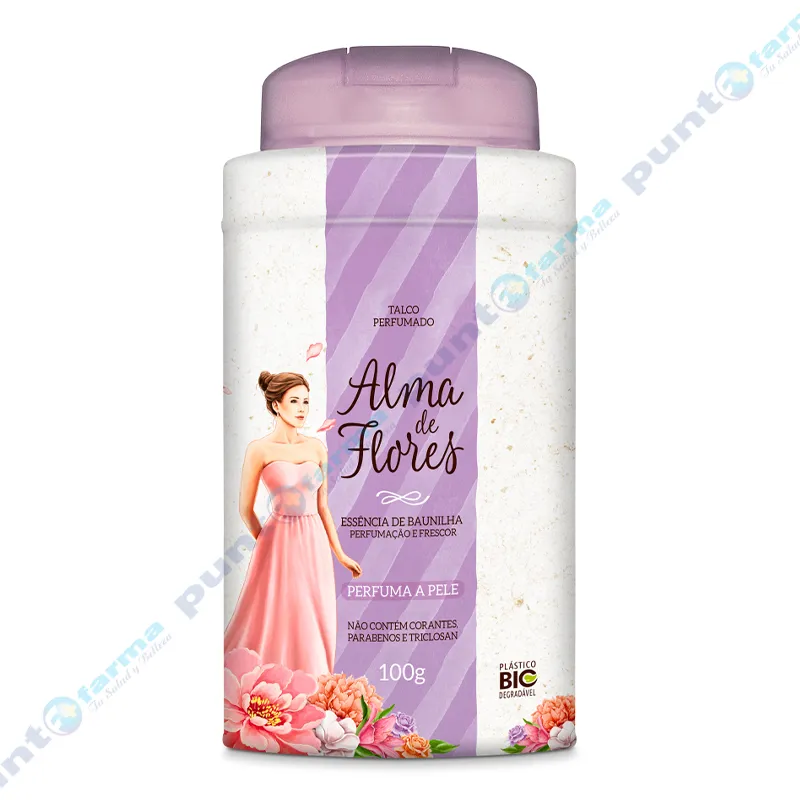 Talco Perfumado Esencia Vainilla Alma de Flores - 100 g