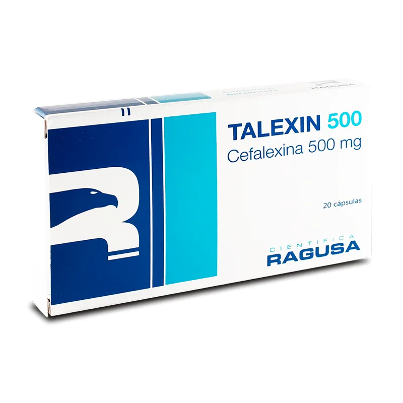 Talexin Cefalexina 500 mg - Caja de 20 Cápsulas