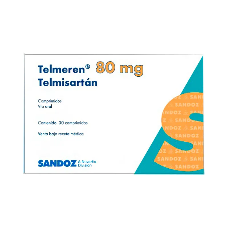 Telmeren Telmisantán 80 mg - Caja de 30 comprimidos