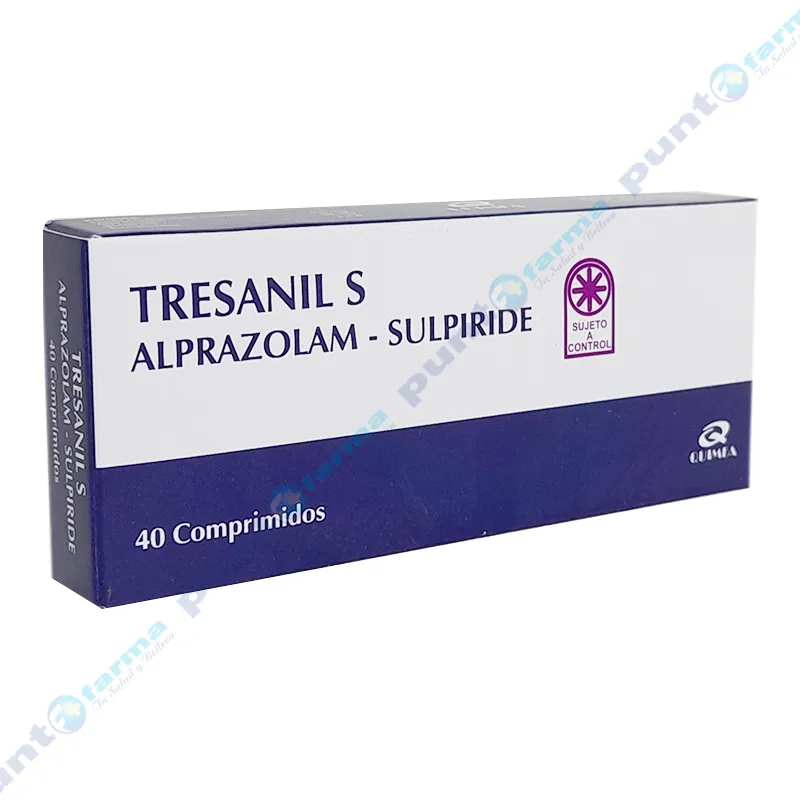 Tresanil S Alprazolam - Caja de 40 comprimidos